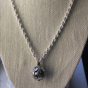 Silver Lava Bead Essential Oil Diffusing Necklace